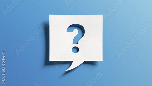 Fotografia, Obraz Question mark symbol for FAQ, information, problem and solution concepts