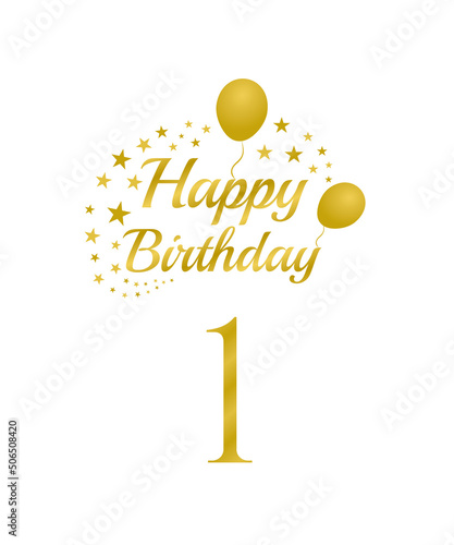 Happy birthday card - one year old