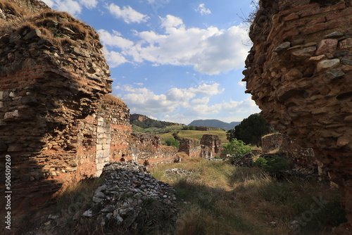 Fototapeta Naklejka Na Ścianę i Meble -  Sardis was an ancient city at the location of modern Sart in Turkey's Manisa Province. Sardis was the capital of the ancient kingdom of Lydia one of the important cities of the Persian Empire