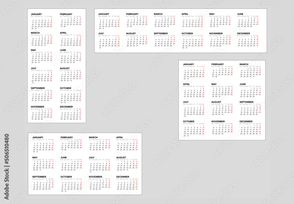 light-full-year-calendar-layout-for-the-year-2023-monday-first-day-stock-template-adobe-stock
