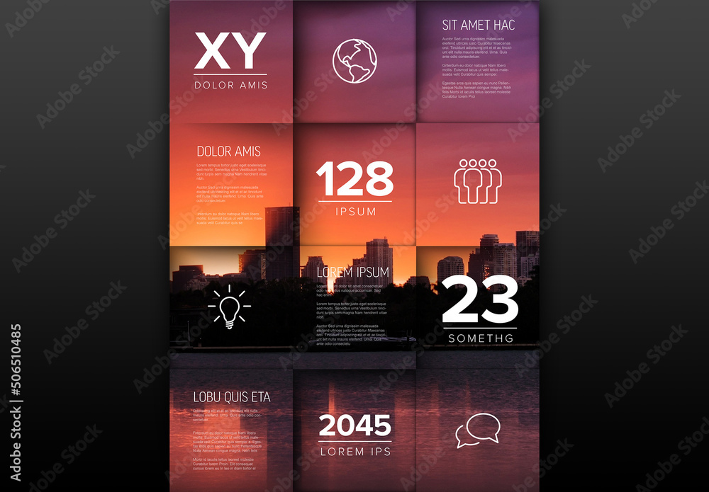 Vertical Mosaic With Background Photo Infographic Layout Stock Template vertical-mosaic-with-background-photo-infographic-layout-stock-template