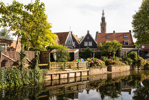 Cityscape of the idyllic town of Edam in Holland.