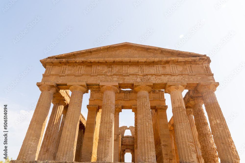 Ruins of Greek temples in Sicily