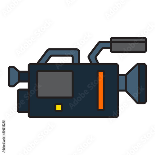 camera equipment icon for photography videocamera