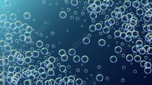 Soap cleaning foam background. Shampoo bubbles and suds.
