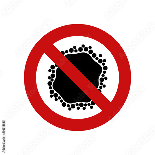 Monkeypox virus illustration, pox disease spread symbol