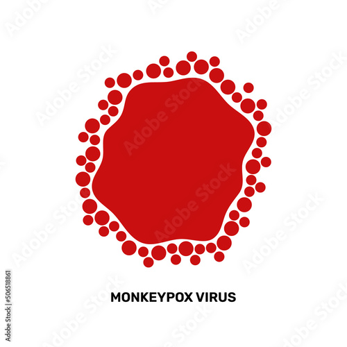 Monkeypox virus illustration, pox disease spread symbol,