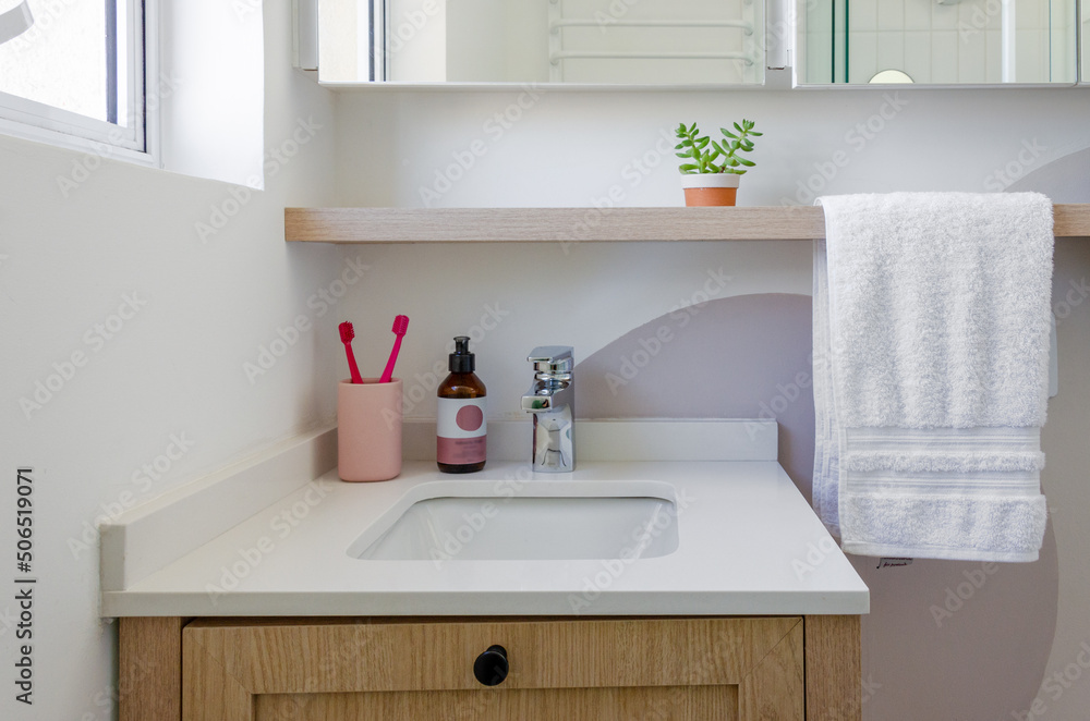 Fototapeta premium bathroom interior design in white tones