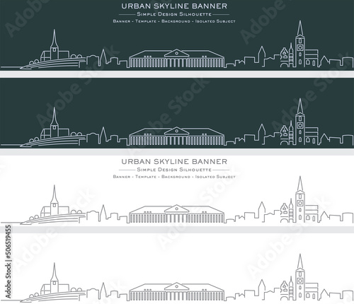 Biel Single Line Skyline Profile Banner