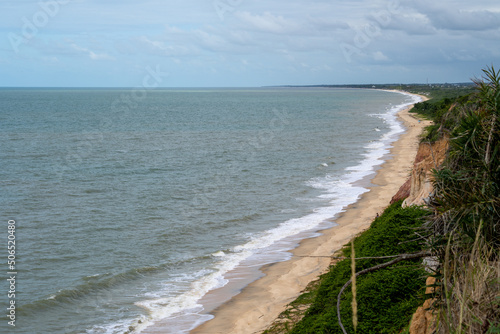 Amazing cliffs of Bahia, Brazil, South America. Beach, sea, ocean. Image for geography studies and classes. © Rodrigo