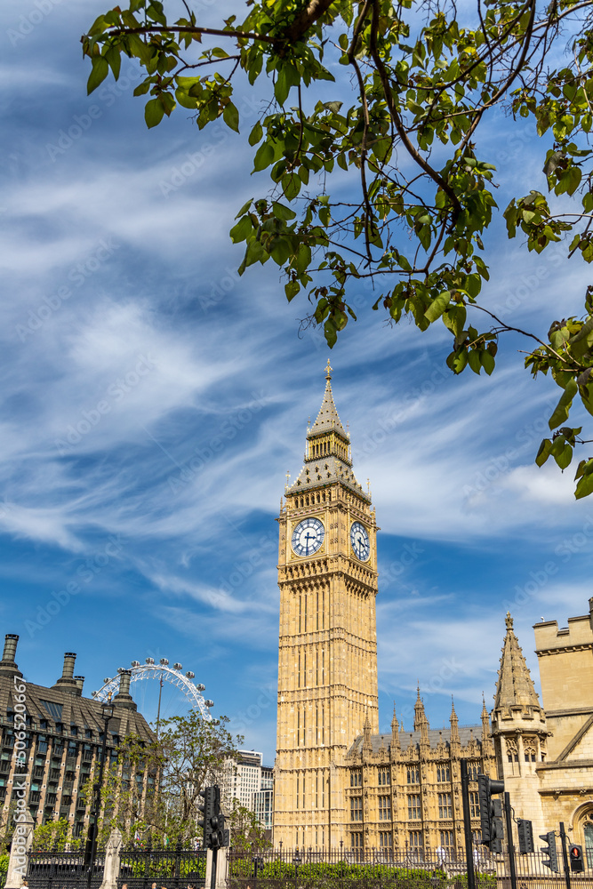 Obraz premium Big Ben Clock Tower in London, Great Britain