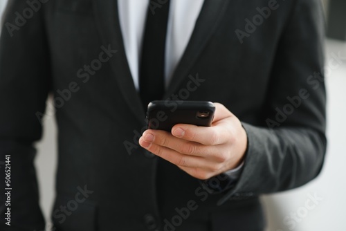 close up of young business man portrait