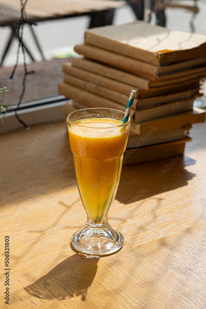 glass of orange fresh juice glass of orange fresh juice