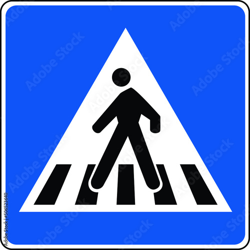 traffic sign pedestrian crossing