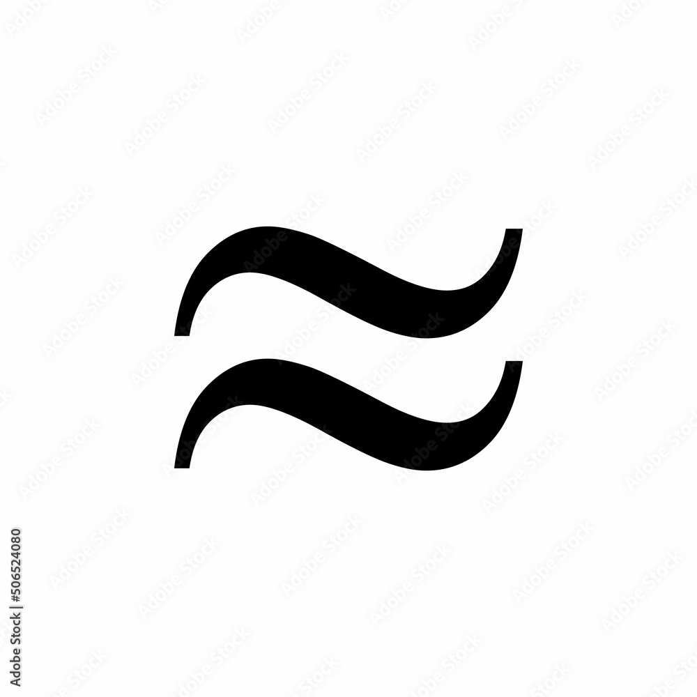 math symbol for equal approximately icon vector illustration isolated on white background. math symbol for equal approximately icon vector illustration isolated on white background.
