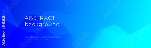 Abstract geometric blue light business minimal gradient color vector long banner background copy space text cover media presentation header web page design