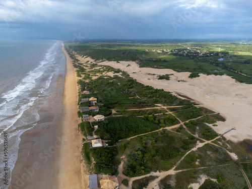 Itaúnas dunes in Espirito Santo, Brazil - aerial drone view photo