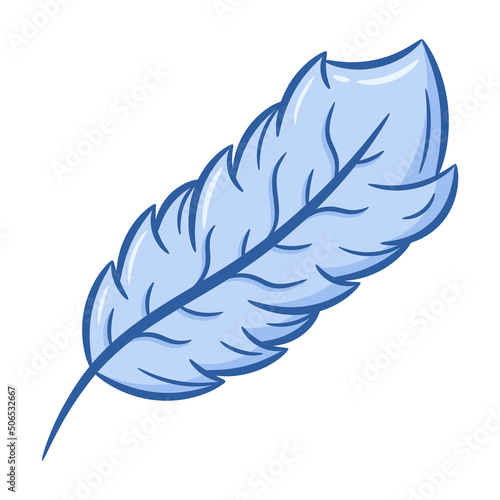 printable cute drawing feather for school and kids
