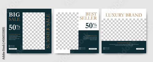 Premium minimalist square advertising social media banner and flyer poster. suitable for use for fashion ads