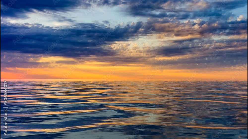 Cinemagraph of the seascape with a beautiful sunset Cinemagraph of the seascape with a beautiful sunset