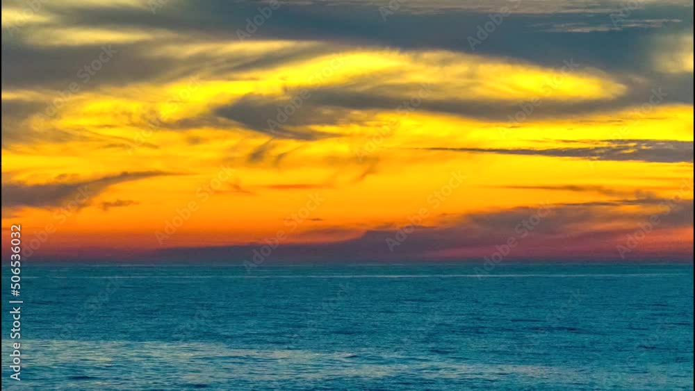 Cinemagraph of the seascape with a beautiful sunset Cinemagraph of the seascape with a beautiful sunset