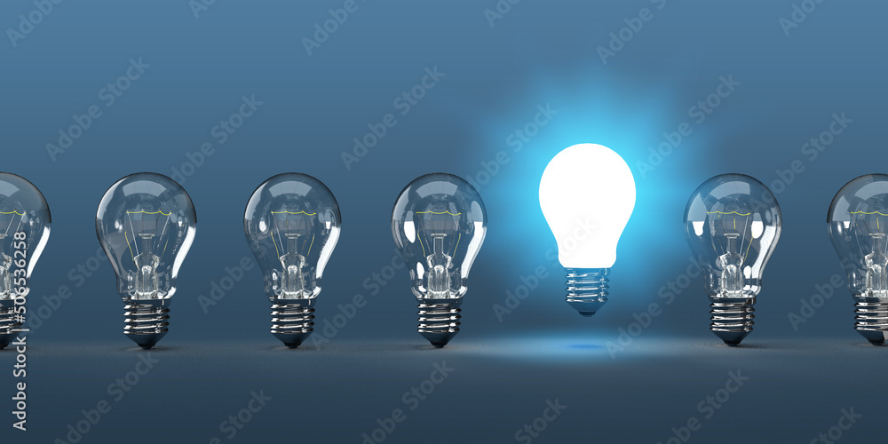 Lamp lightbulb electric watt fluorescent energy power technology symbol business strategy vision creative idea different glowing challenge winner progress inspirate group teamwork knowledge.3d render Lamp lightbulb electric watt fluorescent energy power technology symbol business strategy vision creative idea different glowing challenge winner progress inspirate group teamwork knowledge.3d render