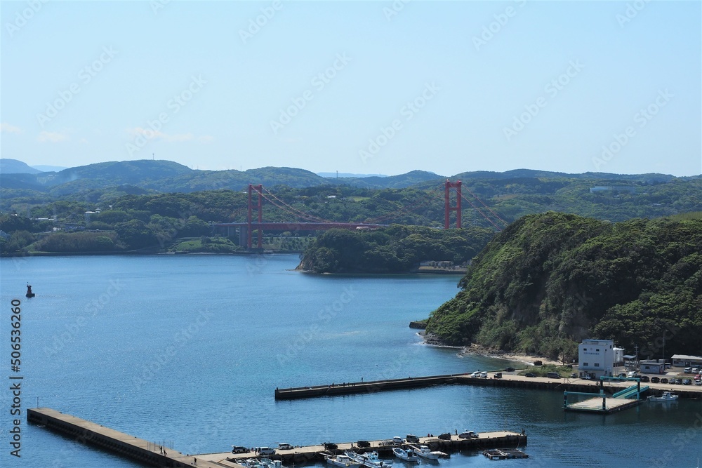 Beautiful sea and bridge in Hirado, Nagasaki