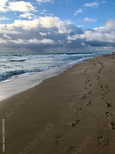 footprints on the sand