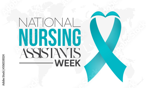 National nursing assistants week in every June. Annual nursing importance awareness concept for banner, poster, card and background design.