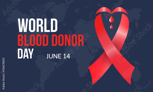 World blood donor day. June 14. Annual health awareness concept for banner, poster, card and background design.