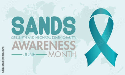 Sands (stillbirth and neonatal death charity) awareness month. Every june stillbirth awareness concept for banner, poster, card and background design.
