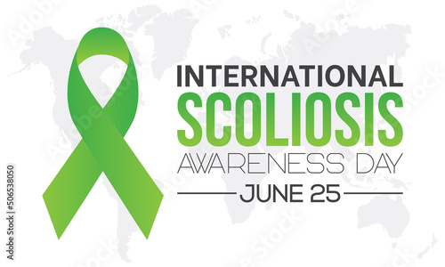 Scoliosis awareness day. June 26. Annual health awareness concept for banner, poster, card and background design.