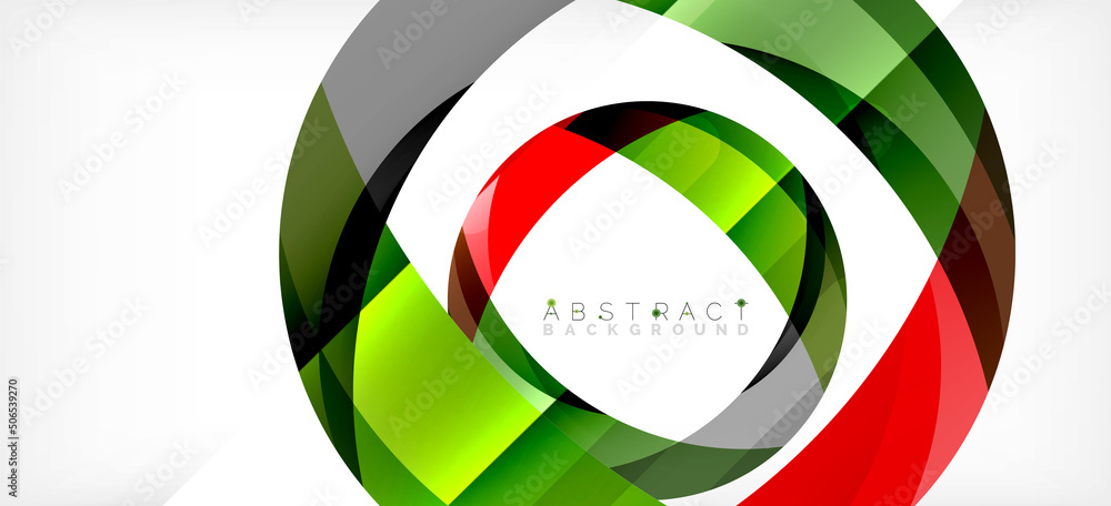 Color circle shapes, minimal geometric background. Trendy dynamic composition. Vector Illustration For Wallpaper, Banner, Background, Landing Page Color circle shapes, minimal geometric background. Trendy dynamic composition. Vector Illustration For Wallpaper, Banner, Background, Landing Page