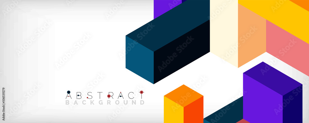 Abstract background. 3d cubes, cubic elements and blocks. Techno or business concept for wallpaper, banner, background, landing page Abstract background. 3d cubes, cubic elements and blocks. Techno or business concept for wallpaper, banner, background, landing page