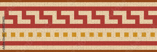 Geometric ethnic pattern, border, vector design, seamless pattern