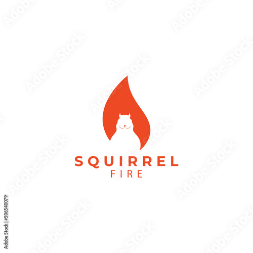 Wallpaper Mural squirrel  squirrel tail  fire logo design vector icon illustration Torontodigital.ca