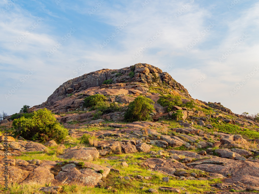 Sunny view of the landscape around Wichita Mountains Wildlife Refuge Sunny view of the landscape around Wichita Mountains Wildlife Refuge