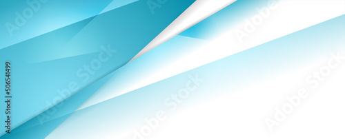 Blue smooth glossy stripes abstract background. Vector banner design