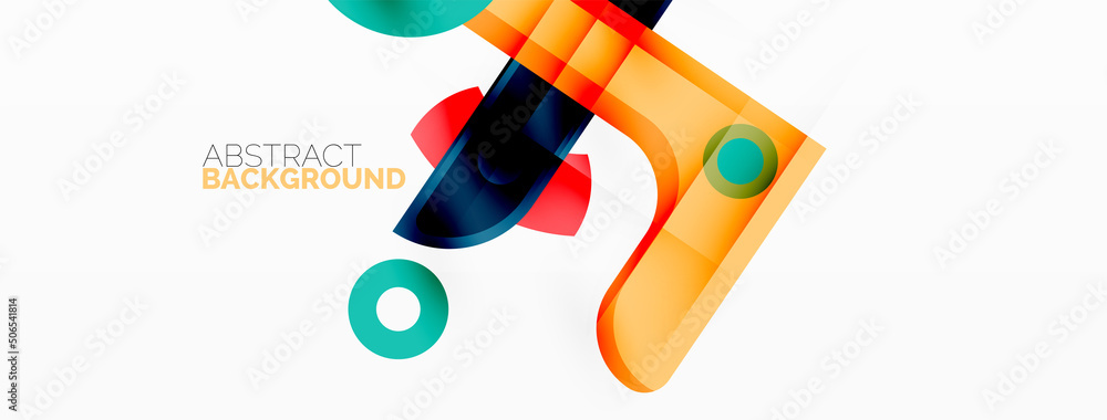 Minimalist geometric abstract background. Lines, circles with shadow effects composition wallpaper design Minimalist geometric abstract background. Lines, circles with shadow effects composition wallpaper design