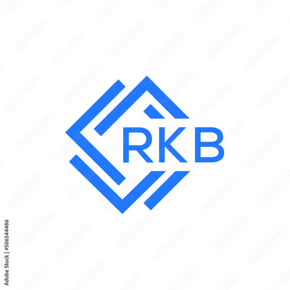 Obraz premium RKB technology letter logo design on white background. RKB creative initials technology letter logo concept. RKB technology letter design. 