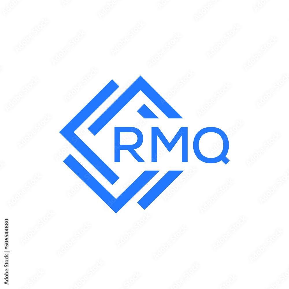 RMQ technology letter logo design on white  background. RMQ creative initials technology letter logo concept. RMQ technology letter design.