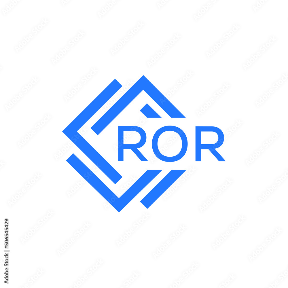 ROR technology letter logo design on white  background. ROR creative initials technology letter logo concept. ROR technology letter design.