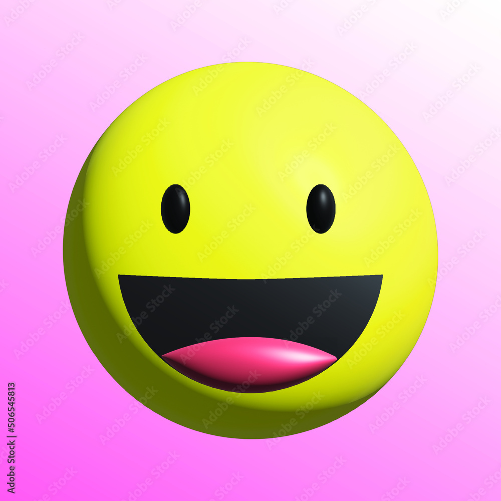 Fototapeta premium happy smiley face 3D