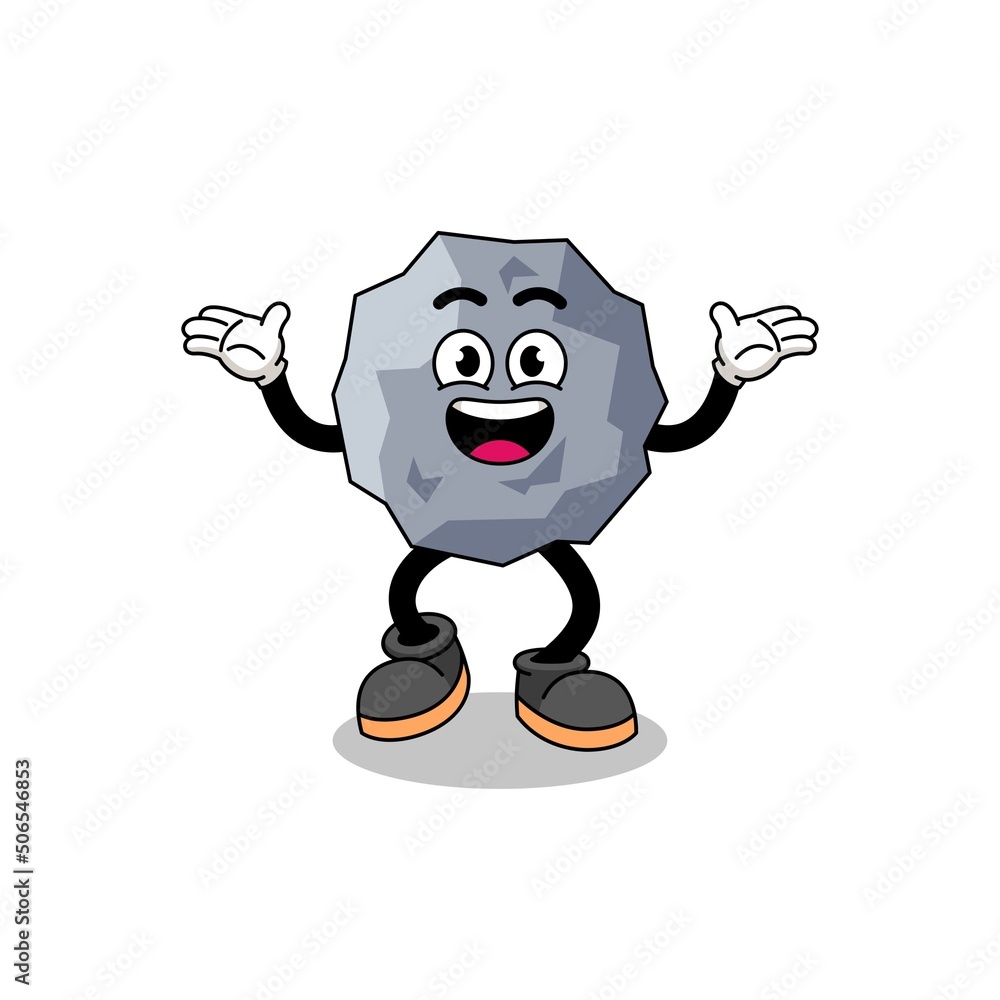 stone cartoon searching with happy gesture stone cartoon searching with happy gesture