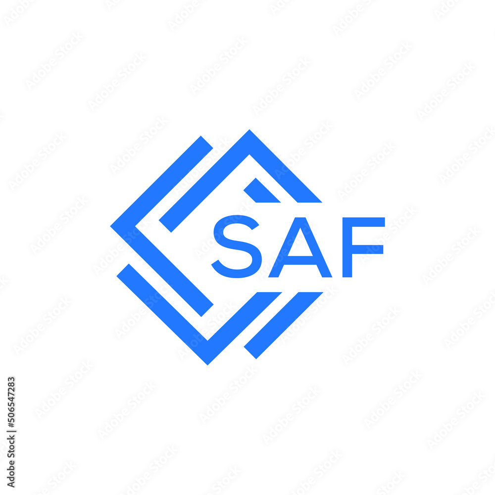 Obraz premium SAF technology letter logo design on white background. SAF creative initials technology letter logo concept. SAF technology letter design.