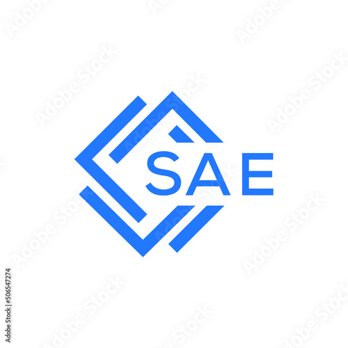 SAE technology letter logo design on white  background. SAE creative initials technology letter logo concept. SAE technology letter design.