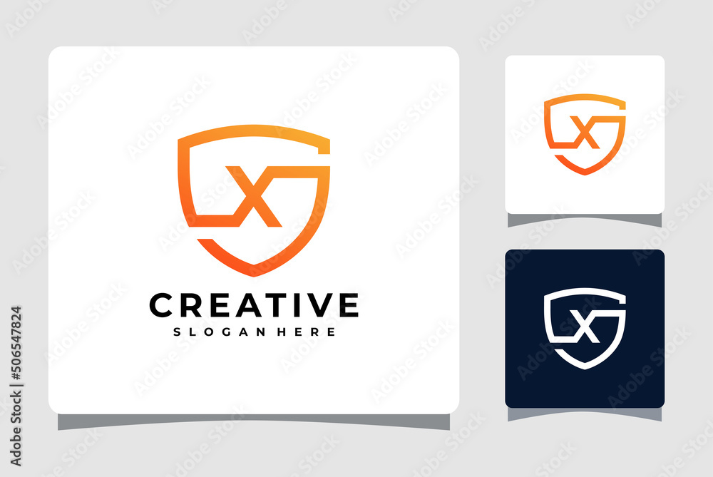 Letter x Shield Logo Template Design Inspiration Letter x Shield Logo Template Design Inspiration