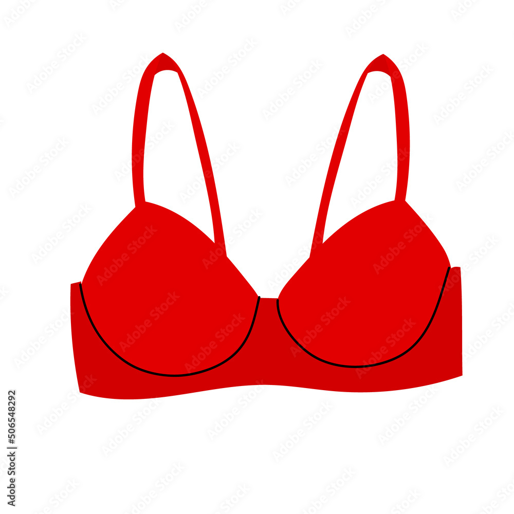Women elegant lingerie.Red Bra.Modern colorful female underwear. Women elegant lingerie.Red Bra.Modern colorful female underwear.
