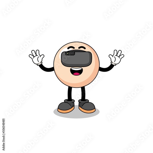 Illustration of pearl with a vr headset