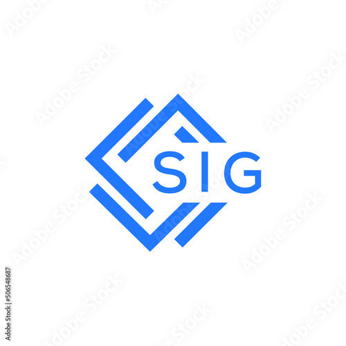 SIG technology letter logo design on white  background. SIG creative initials technology letter logo concept. SIG technology letter design. © Faisal